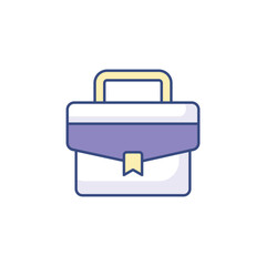 Briefcase icon design with white background stock illustration
