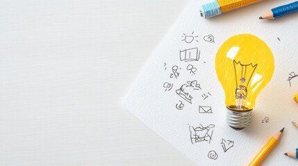 Innovative Business Plan Sketch on Napkin, Inspiring Spontaneous Ideas for Success