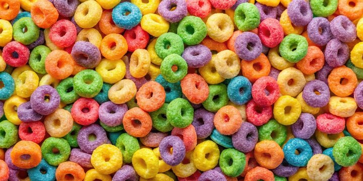 Colorful fruit cereal rings for a playful and vibrant wallpaper, cereal, fruit, rings, colorful, background, wallpaper, fruity, breakfast