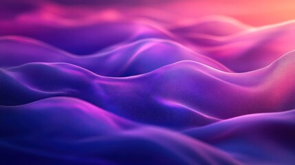 Fototapeta premium Vivid, vibrant purple smoke rippling in the air with a glimpse of a pink sky and fluffy clouds.