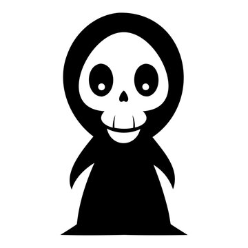 recommend clip art: Halloween character vector elements. Halloween characters like teddy bear, ghost and grim reaper isolated on a white background for horror collection design. Vector illustration