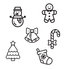 cute christmas icon design