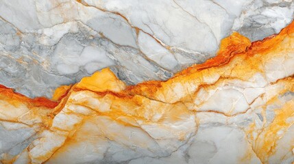 Fototapeta premium Colorful abstract design on a stone surface, featuring shades of red, yellow, and grey.