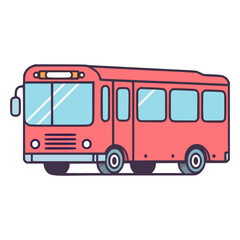 bus transportation vehicle automotive travel vector illustration template design