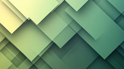 Fototapeta premium Colorful and geometric 3D mountain art piece with a vibrant green gradient.