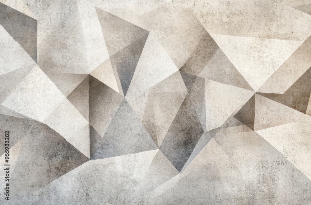 Poster modern minimalist abstract geometric pattern in neutral tones on textured background with copy space