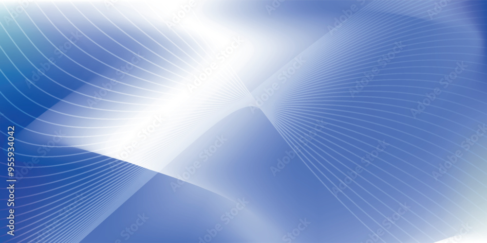 Poster modern abstract blue background with glowing geometric lines. blue gradient hexagon shape design. fu