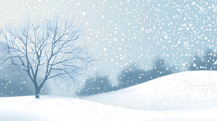 Fototapeta premium Minimalist of a snowy landscape, abstract