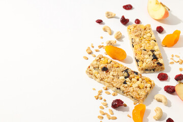 Granola Bars with apple and dried fruit