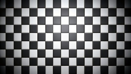 Fototapeta premium Checkerboard pattern in black and white squares creating a modern and sophisticated background , chess, mason