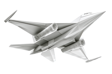 paper jet plane isolated, transparent png background