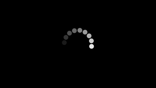  loading bar animation on black background , buffering waiting loading bar