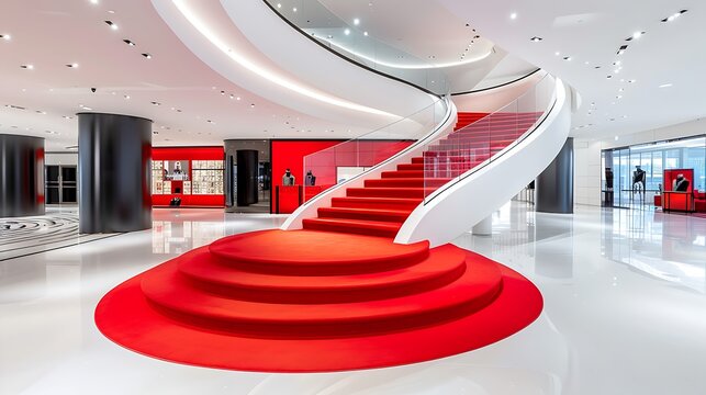 A luxury brand flagship store opening with a red carpet event, attracting media and celebrities, highlighting the brand&rsquo;s prestige and the opulent design of the new retail space 