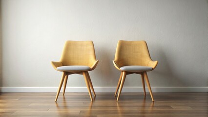 Two modern chairs in a row , minimalistic, furniture, interior design, seating, contemporary, arrangement, side by side, symmetry