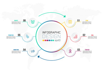 Infographic template business concept with diagram.
