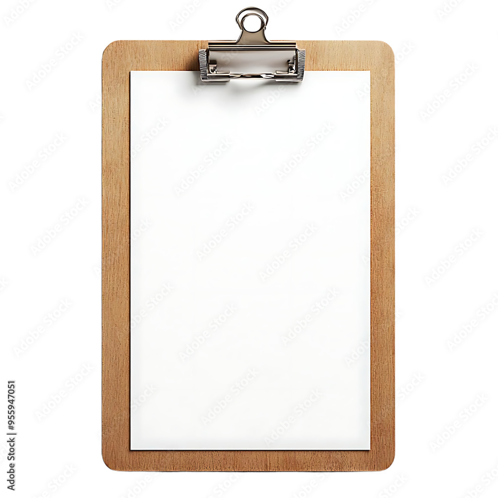 Poster blank clipboard with a transparent background - ready for your ideas and notes