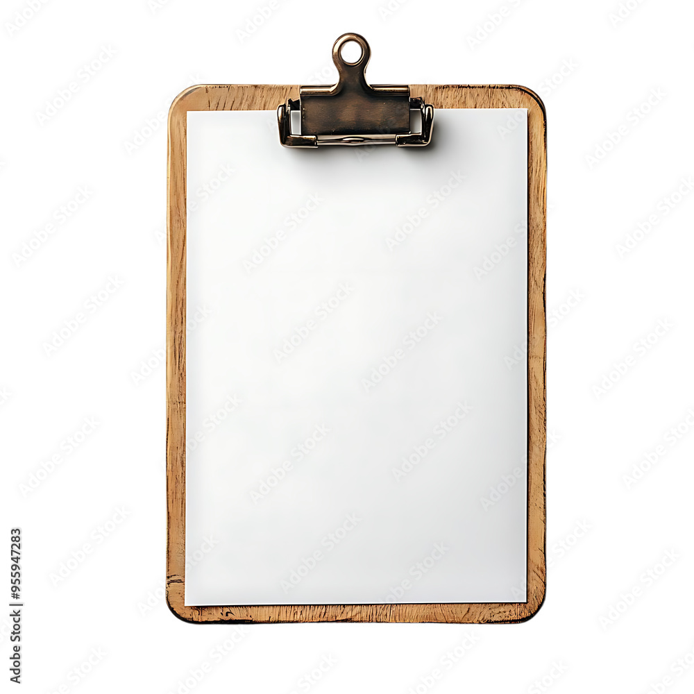 Poster blank clipboard with transparent background mockup for design projects