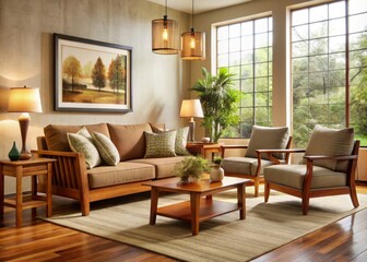 Cozy accents and textures, such as a chunky throw blanket and wooden vase, complement the rich tones of