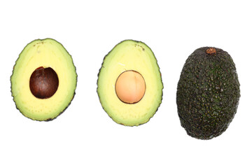 avocado isolated on white