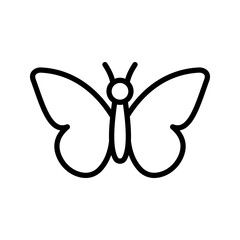 Butterfly outline icon. Insect simple line vector icon  color editable