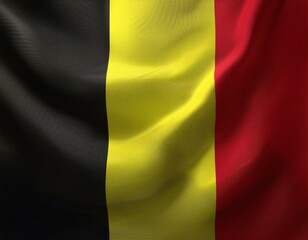 Obraz premium 3d illustration of fluttering flag of Belgium texture
