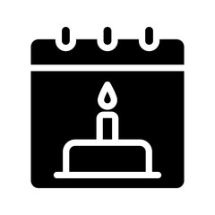 date of birth icon vector isolated color aditable