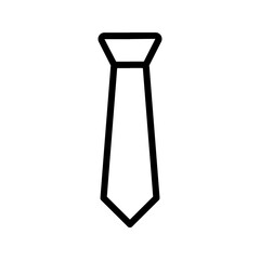 Tie Icon in trendy flat style isolated color aditable