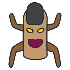 finger zombie filled outline icon