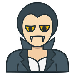 dracula filled outline icon