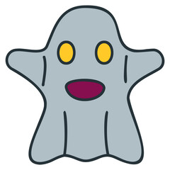 ghost filled outline icon