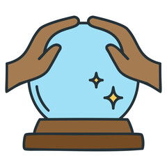 magic ball filled outline icon