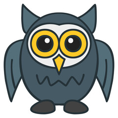 owl filled outline icon