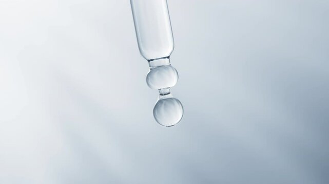 Cosmetics liquid dropper with skin care concept, 3d rendering.