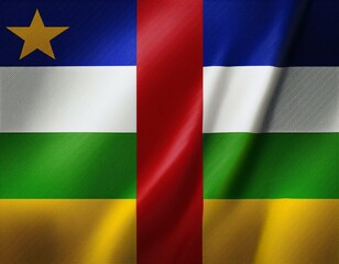 Obraz premium 3d illustration of fluttering flag of Central African Republic texture