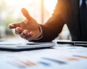 A beachside seafood restaurant, with tables overlooking the ocean and a waiter serving food