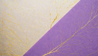 高級感のある紫、白、金の壁紙