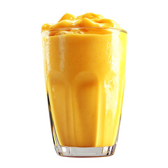 Delicious Mango Smoothie in a Glass with Transparent Background, Perfect for Summer Refreshment