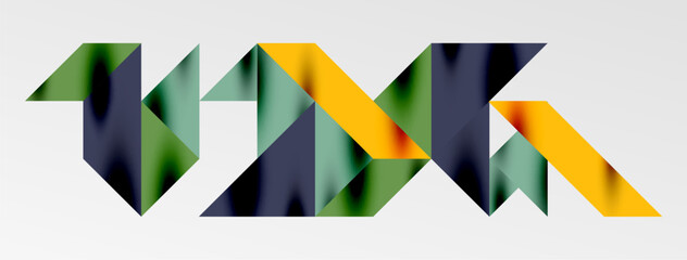 Tech minimal overlapping triangle shapes elements geometric graphic pattern