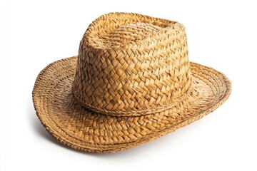 A Traditional Straw Hat with a Wide Brim