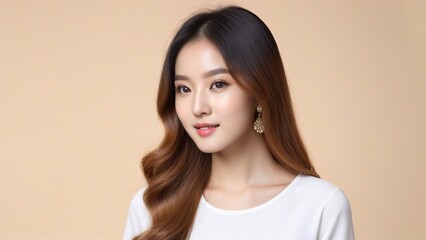 Fototapeta premium Beautiful Fashion Model with Flawless Skin and Sensual Lips