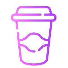 coffee Line Gradient Icon