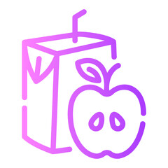 apple juice Line Gradient Icon