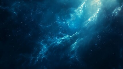 Obraz premium Abstract Blue Galaxy Background