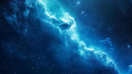 Fototapeta premium Abstract Blue Galaxy Background