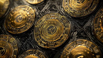 Obraz premium gold, gold production, and gold investment in a graphic background style