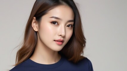 Fototapeta premium Beautiful Fashion Model with Flawless Skin and Sensual Lips