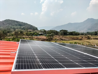 Installing solar panels on the roof to use as alternative energy for electricity use.