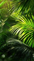Fototapeta premium Palm leaves in the sunlight