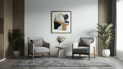 modern living room with fireplace