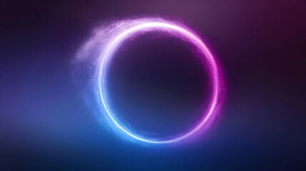 Obraz premium Abstract Purple and Blue Glowing Light Circle